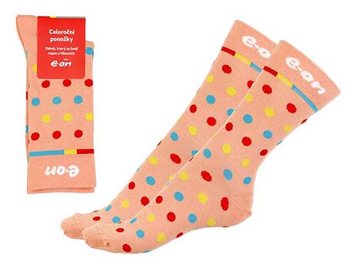 Ponožky puntíky, červené vel.39-42