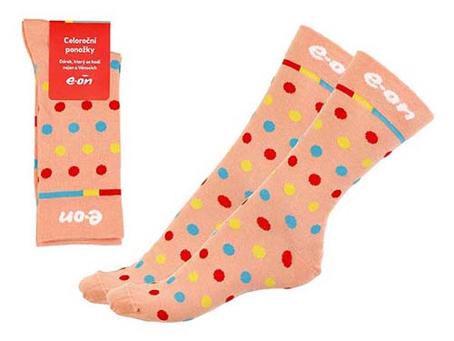 Ponožky puntíky, červené vel.43-46